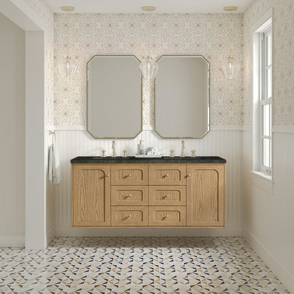 James Martin - Laurent 60" Double Vanity, Light Natural Oak, w/ 3 CM Phantome Eclos Top - 545-V60D-LNO-3PHT view 5