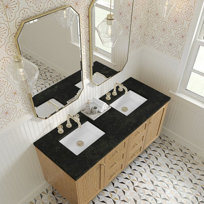 James Martin - Laurent 60" Double Vanity, Light Natural Oak, w/ 3 CM Phantome Eclos Top - 545-V60D-LNO-3PHT view 12