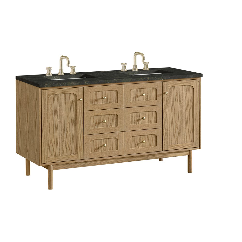 James Martin - Laurent 60" Double Vanity, Light Natural Oak, w/ 3 CM Phantome Eclos Top - 545-V60D-LNO-3PHT view 15