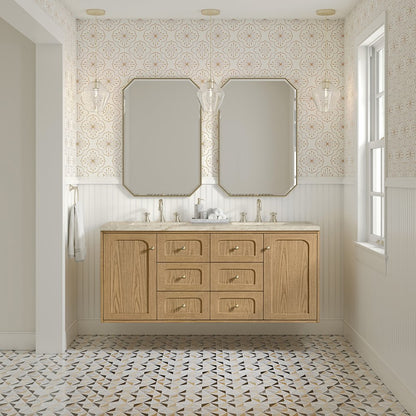 James Martin - Laurent 60" Double Vanity, Light Natural Oak, w/ 3 CM Tajnar Eclos Top - 545-V60D-LNO-3TJR view 5