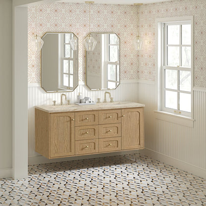 James Martin - Laurent 60" Double Vanity, Light Natural Oak, w/ 3 CM Tajnar Eclos Top - 545-V60D-LNO-3TJR view 7