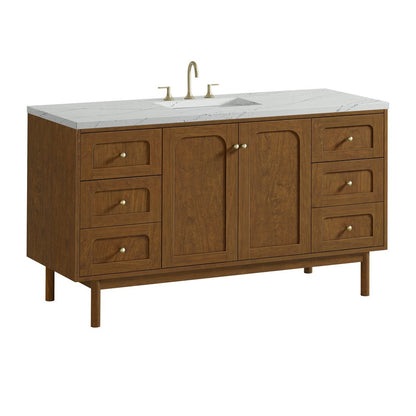 James Martin - Laurent 60" Single Vanity, Honey Oak w/ 3 CM Ethereal Noctis Silestone Top - 545-V60S-HNO-3ENC view 16