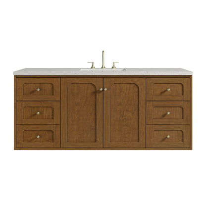 James Martin - Laurent 60" Single Vanity, Honey Oak w/ 3 CM Lime Delight Silestone Top - 545-V60S-HNO-3LDL view 2