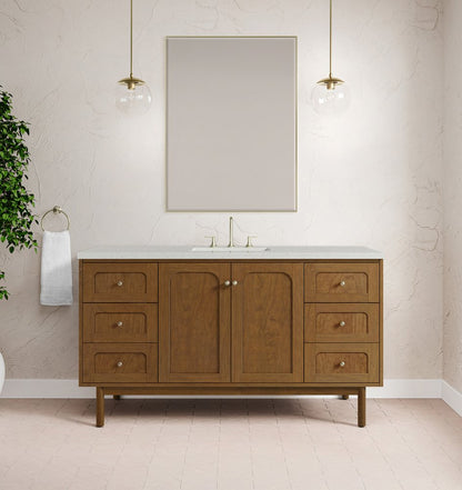 James Martin - Laurent 60" Single Vanity, Honey Oak w/ 3 CM Lime Delight Silestone Top - 545-V60S-HNO-3LDL view 5