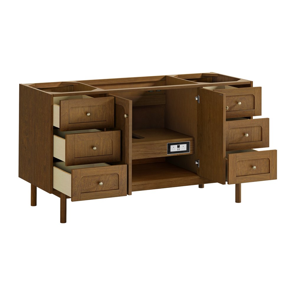 James Martin - Laurent 60" Single Vanity, Honey Oak w/ 3 CM Lime Delight Silestone Top - 545-V60S-HNO-3LDL view 12