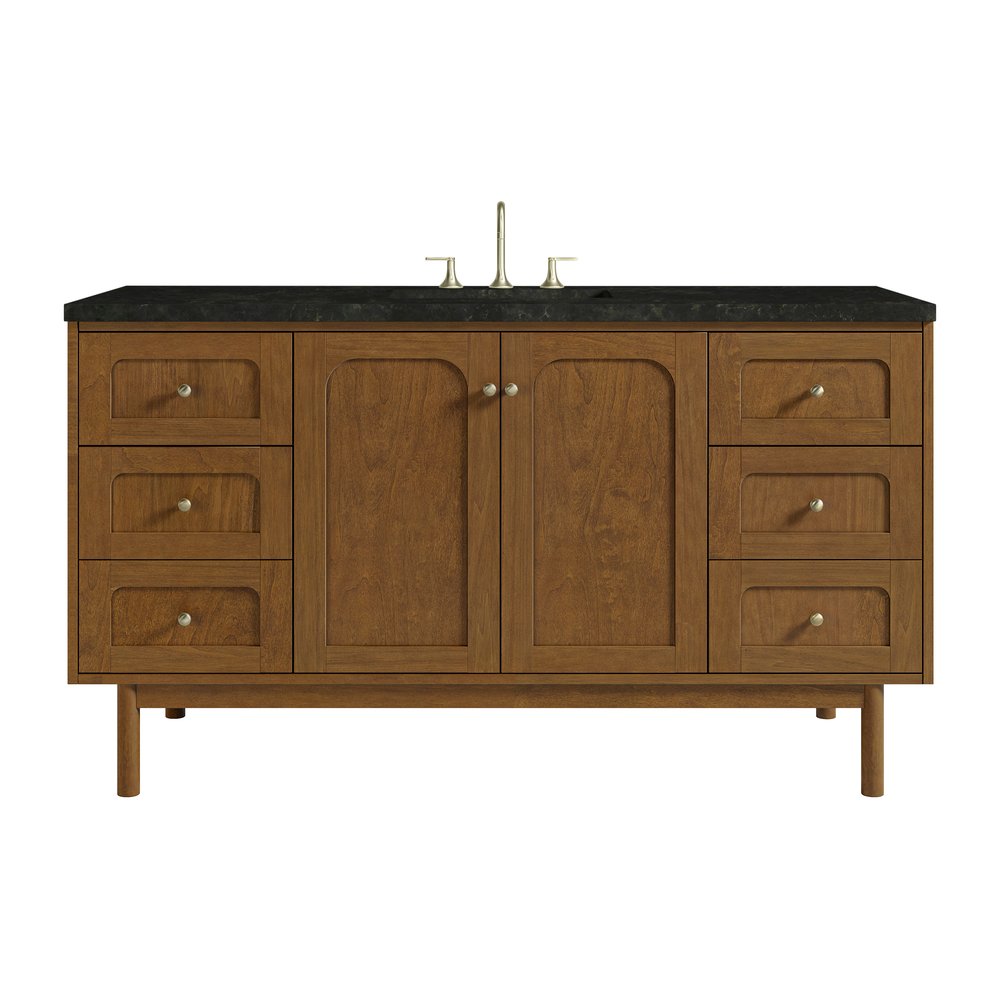 James Martin - Laurent 60" Single Vanity, Honey Oak w/ 3 CM Phantome Eclos Top - 545-V60S-HNO-3PHT view 1