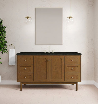 James Martin - Laurent 60" Single Vanity, Honey Oak w/ 3 CM Phantome Eclos Top - 545-V60S-HNO-3PHT view 5