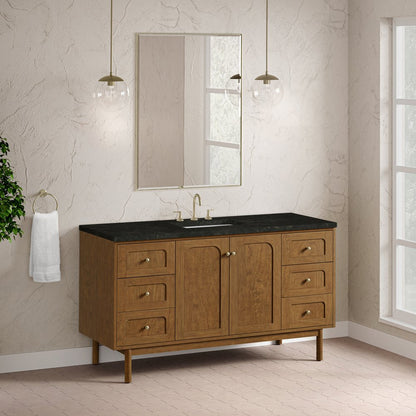 James Martin - Laurent 60" Single Vanity, Honey Oak w/ 3 CM Phantome Eclos Top - 545-V60S-HNO-3PHT view 7