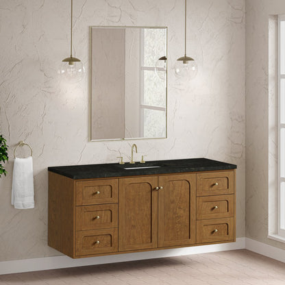 James Martin - Laurent 60" Single Vanity, Honey Oak w/ 3 CM Phantome Eclos Top - 545-V60S-HNO-3PHT view 8