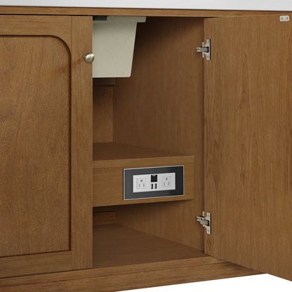 James Martin - Laurent 60" Single Vanity, Honey Oak w/ 3 CM Phantome Eclos Top - 545-V60S-HNO-3PHT view 19