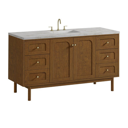 James Martin - Laurent 60" Single Vanity, Honey Oak w/ 3 CM Victorian Silver Silestone Top - 545-V60S-HNO-3VSL view 16