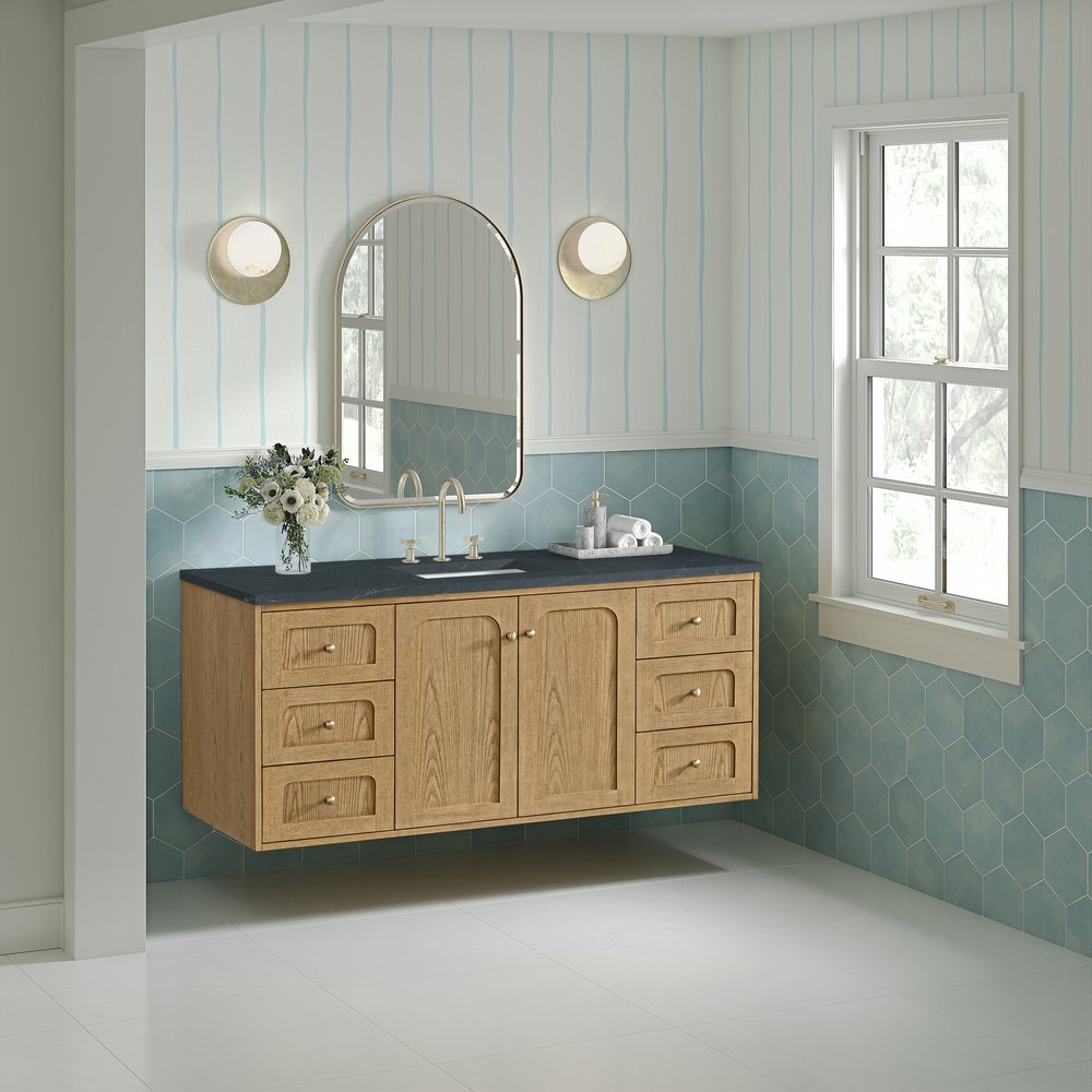 James Martin - Laurent 60" Single Vanity, Light Natural Oak, w/ 3 CM Charcoal Soapstone Quartz Top - 545-V60S-LNO-3CSP view 7