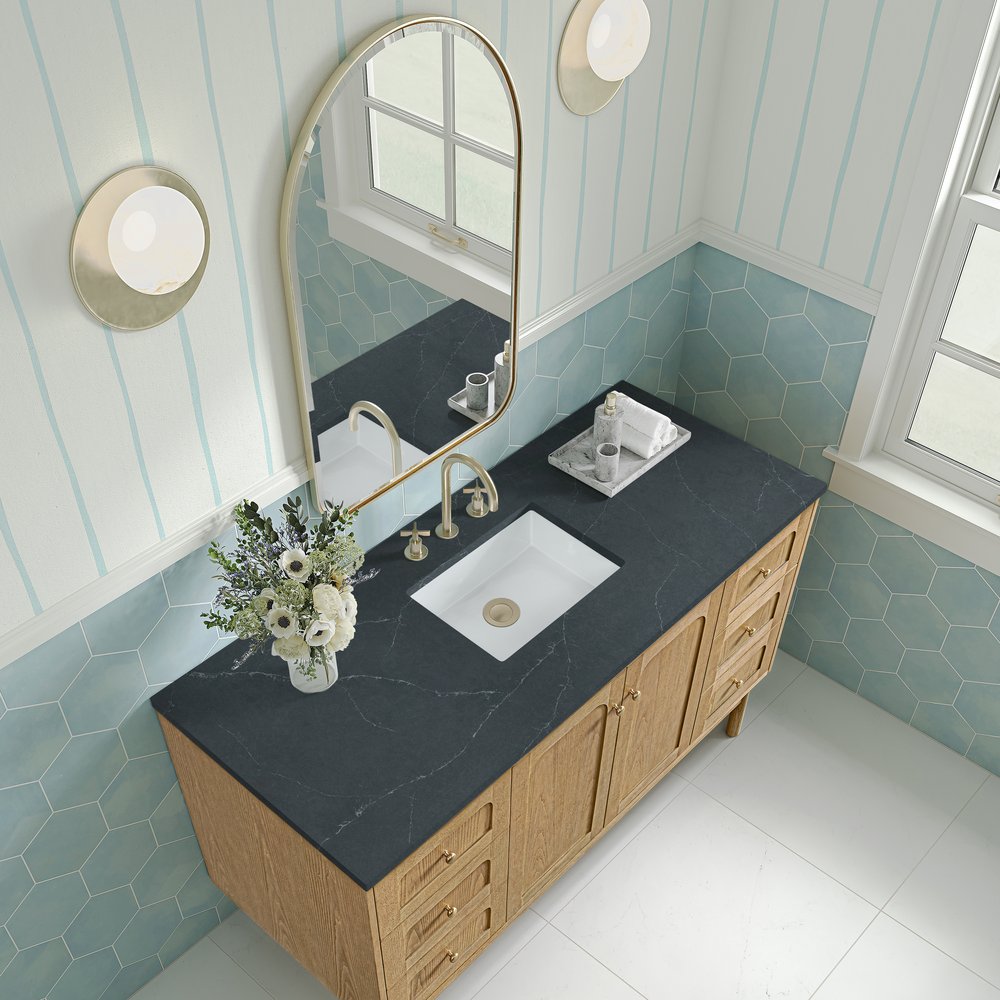 James Martin - Laurent 60" Single Vanity, Light Natural Oak, w/ 3 CM Charcoal Soapstone Quartz Top - 545-V60S-LNO-3CSP view 11