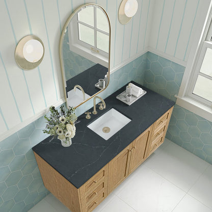 James Martin - Laurent 60" Single Vanity, Light Natural Oak, w/ 3 CM Charcoal Soapstone Quartz Top - 545-V60S-LNO-3CSP view 12