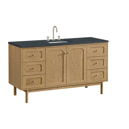 James Martin - Laurent 60" Single Vanity, Light Natural Oak, w/ 3 CM Charcoal Soapstone Quartz Top - 545-V60S-LNO-3CSP view 16