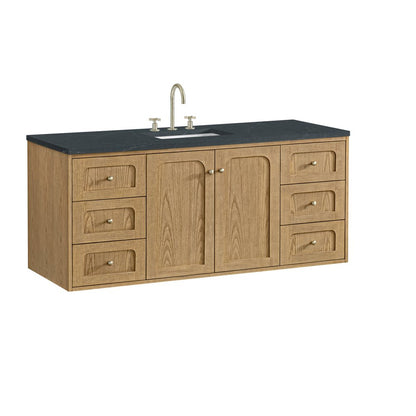 James Martin - Laurent 60" Single Vanity, Light Natural Oak, w/ 3 CM Charcoal Soapstone Quartz Top - 545-V60S-LNO-3CSP view 17