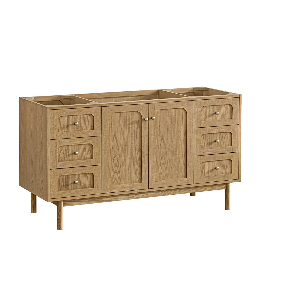 James Martin - Laurent 60" Single Vanity, Light Natural Oak, w/ 3 CM Lime Delight Quartz Top - 545-V60S-LNO-3LDL view 3