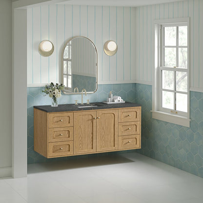James Martin - Laurent 60" Single Vanity, Light Natural Oak, w/ 3 CM Parisien Bleu Quartz Top - 545-V60S-LNO-3PBL view 7