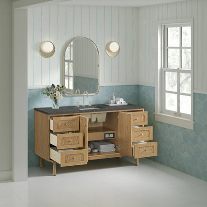 James Martin - Laurent 60" Single Vanity, Light Natural Oak, w/ 3 CM Parisien Bleu Quartz Top - 545-V60S-LNO-3PBL view 8