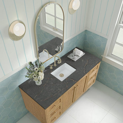 James Martin - Laurent 60" Single Vanity, Light Natural Oak, w/ 3 CM Parisien Bleu Quartz Top - 545-V60S-LNO-3PBL view 12