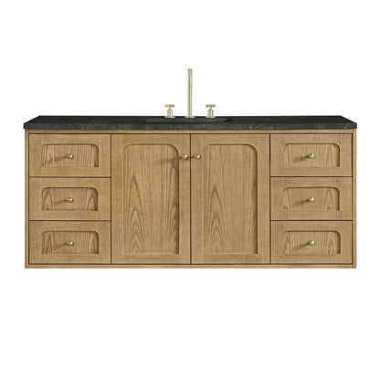 James Martin - Laurent 60" Single Vanity, Light Natural Oak, w/ 3 CM Phantome Eclos Top - 545-V60S-LNO-3PHT view 2