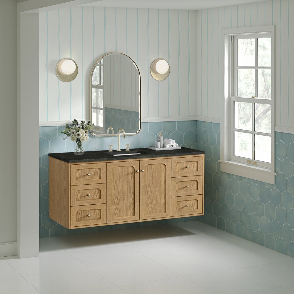 James Martin - Laurent 60" Single Vanity, Light Natural Oak, w/ 3 CM Phantome Eclos Top - 545-V60S-LNO-3PHT view 7