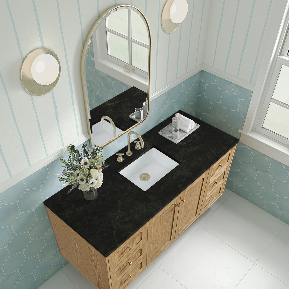 James Martin - Laurent 60" Single Vanity, Light Natural Oak, w/ 3 CM Phantome Eclos Top - 545-V60S-LNO-3PHT view 12