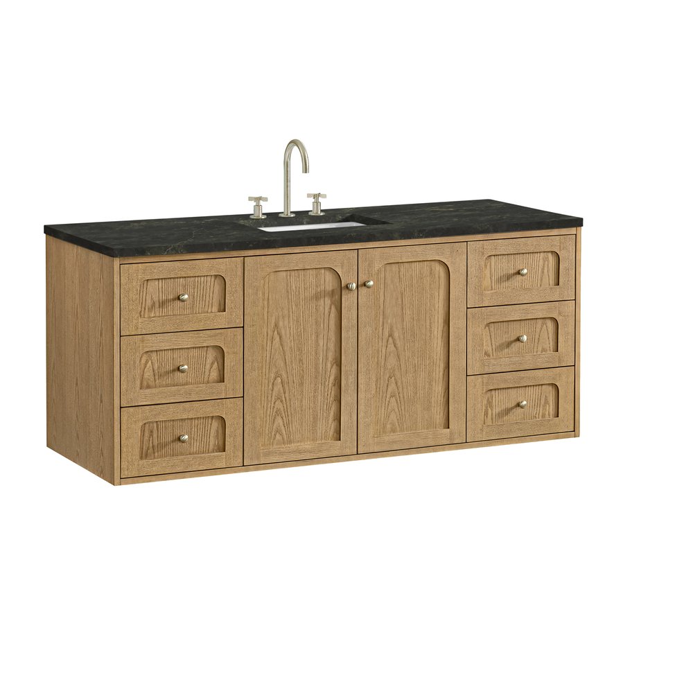 James Martin - Laurent 60" Single Vanity, Light Natural Oak, w/ 3 CM Phantome Eclos Top - 545-V60S-LNO-3PHT view 17