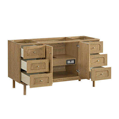 James Martin - Laurent 60" Single Vanity, Light Natural Oak, w/ 3 CM Siberian Silestone Top - 545-V60S-LNO-3SFR view 13