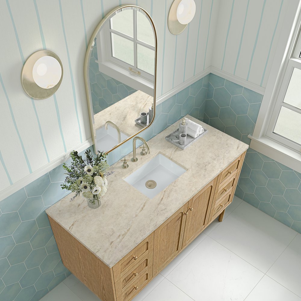 James Martin - Laurent 60" Single Vanity, Light Natural Oak, w/ 3 CM Tajnar Eclos Top - 545-V60S-LNO-3TJR view 11