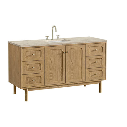 James Martin - Laurent 60" Single Vanity, Light Natural Oak, w/ 3 CM Tajnar Eclos Top - 545-V60S-LNO-3TJR view 16
