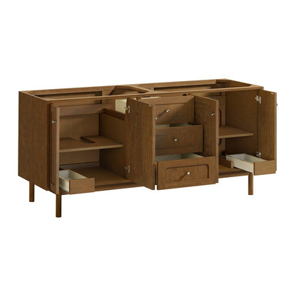 James Martin - Laurent 72" Double Vanity Cabinet, Honey Oak - 545-V72-HNO view 3