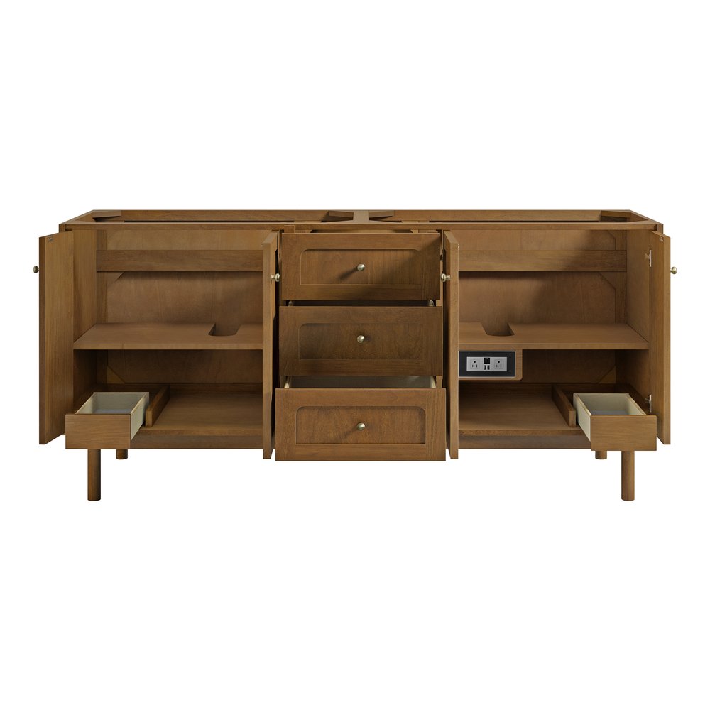 James Martin - Laurent 72" Double Vanity Cabinet, Honey Oak - 545-V72-HNO view 4