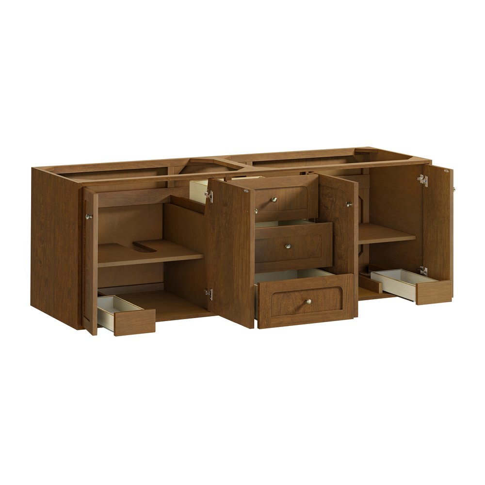 James Martin - Laurent 72" Double Vanity Cabinet, Honey Oak - 545-V72-HNO view 5