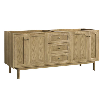 James Martin - Laurent 72" Double Vanity Cabinet, Light Natural Oak - 545-V72-M-LNO view 1