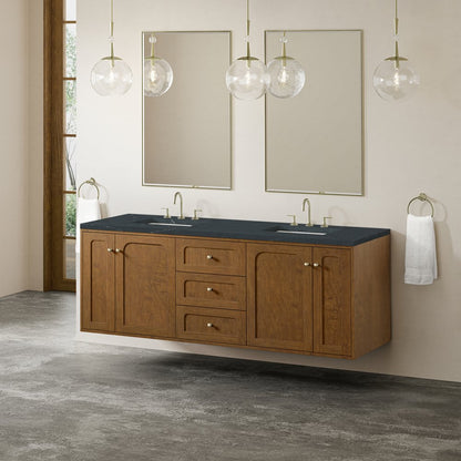 James Martin - Laurent 72" Double Vanity, Honey Oak w/ 3 CM Charcoal Soapstone Silestone Top - 545-V72-HNO-3CSP view 7