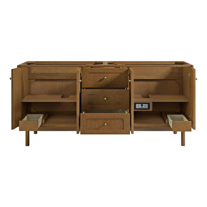 James Martin - Laurent 72" Double Vanity, Honey Oak w/ 3 CM Lime Delight Silestone Top - 545-V72-HNO-3LDL view 12