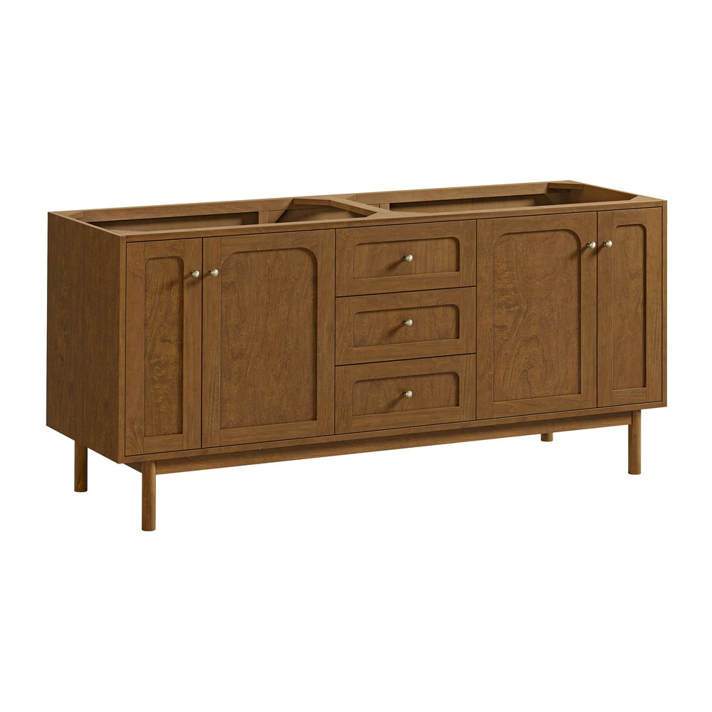 James Martin - Laurent 72" Double Vanity, Honey Oak w/ 3 CM Phantome Eclos Top - 545-V72-HNO-3PHT view 3