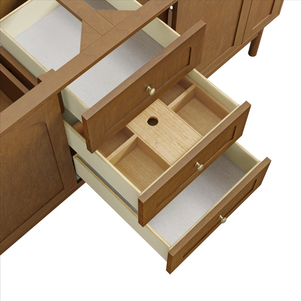James Martin - Laurent 72" Double Vanity, Honey Oak w/ 3 CM Phantome Eclos Top - 545-V72-HNO-3PHT view 20