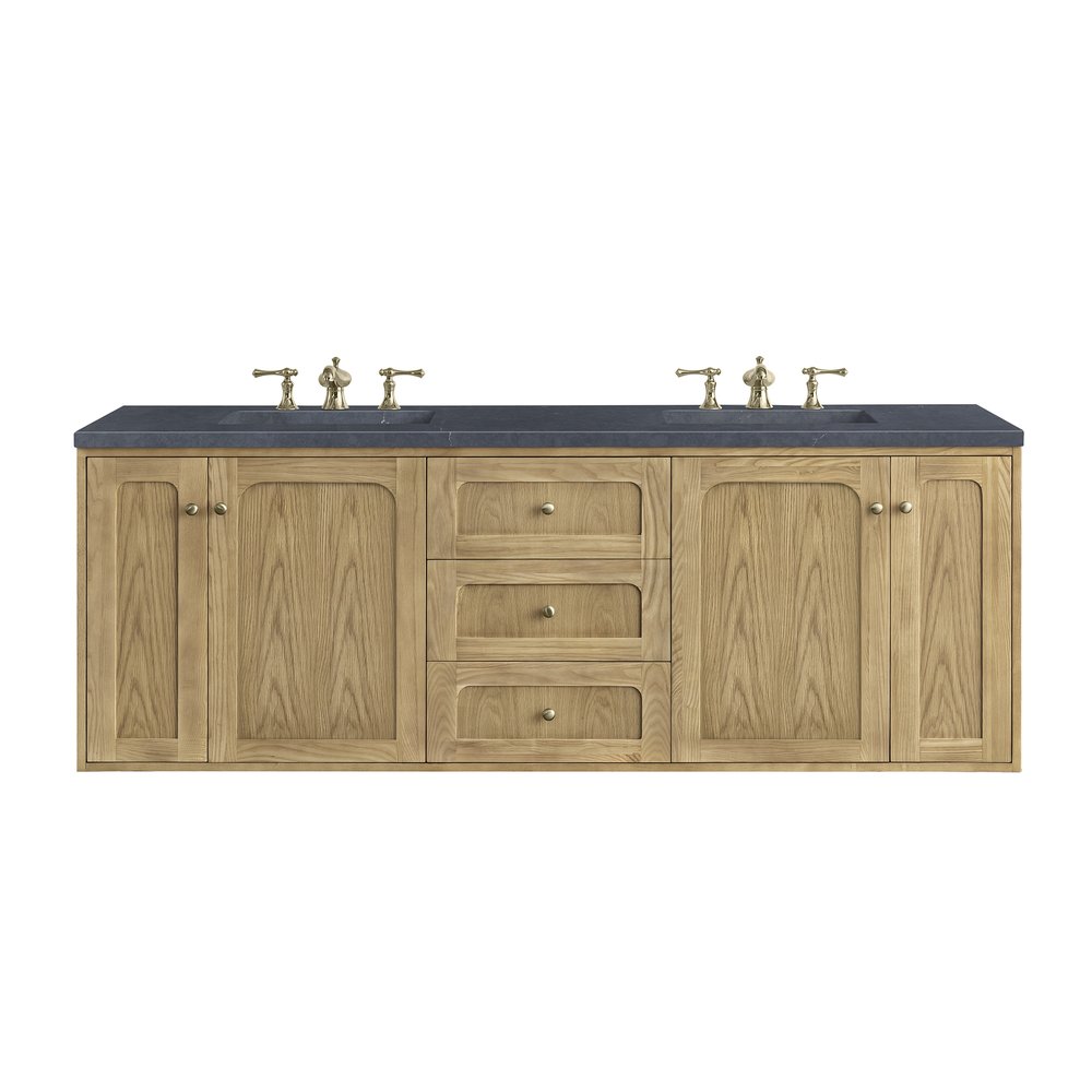 James Martin - Laurent 72" Double Vanity, Light Natural Oak w/ 3 CM Charcoal Soapstone Top - 545-V72-LNO-3CSP view 2