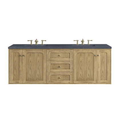James Martin - Laurent 72" Double Vanity, Light Natural Oak w/ 3 CM Charcoal Soapstone Top - 545-V72-LNO-3CSP view 2