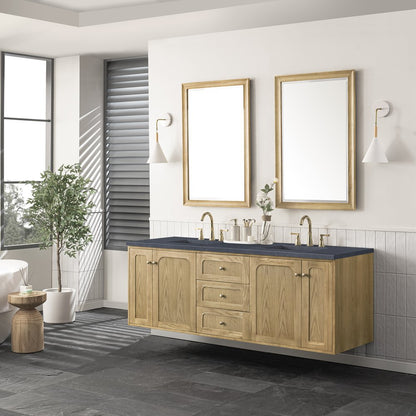 James Martin - Laurent 72" Double Vanity, Light Natural Oak w/ 3 CM Charcoal Soapstone Top - 545-V72-LNO-3CSP view 6