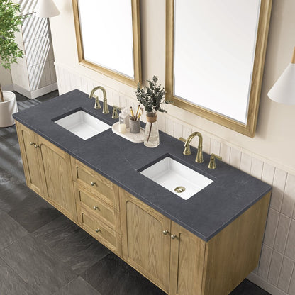 James Martin - Laurent 72" Double Vanity, Light Natural Oak w/ 3 CM Charcoal Soapstone Top - 545-V72-LNO-3CSP view 10
