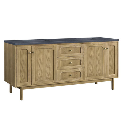 James Martin - Laurent 72" Double Vanity, Light Natural Oak w/ 3 CM Charcoal Soapstone Top - 545-V72-LNO-3CSP view 11