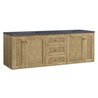 James Martin - Laurent 72" Double Vanity, Light Natural Oak w/ 3 CM Charcoal Soapstone Top - 545-V72-LNO-3CSP view 12
