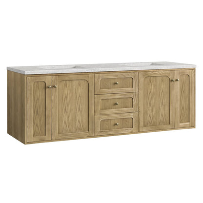 James Martin - Laurent 72" Double Vanity, Light Natural Oak w/ 3 CM Eternal Jasmine Pearl Top - 545-V72-LNO-3EJP view 12