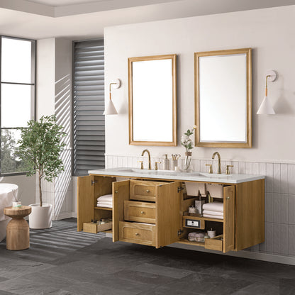 James Martin - Laurent 72" Double Vanity, Light Natural Oak w/ 3 CM Lime Delight Top - 545-V72-LNO-3LDL view 8