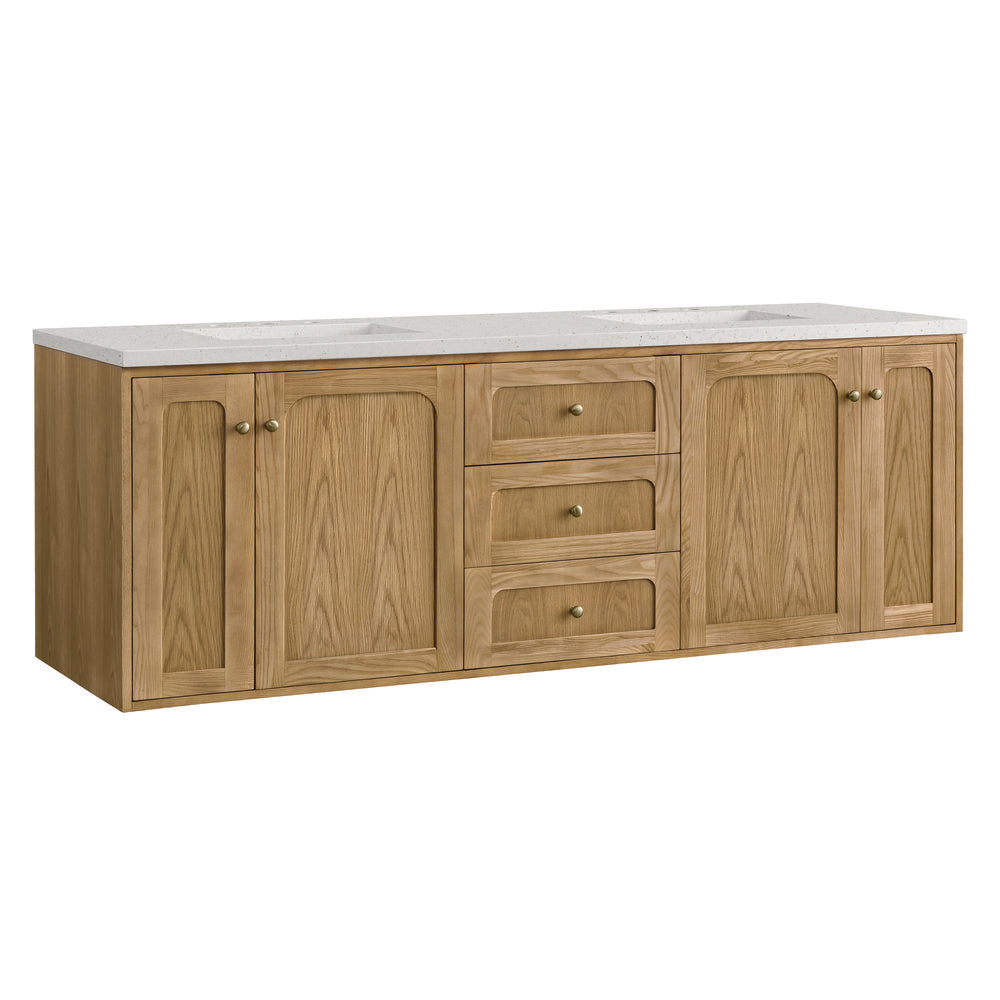 James Martin - Laurent 72" Double Vanity, Light Natural Oak w/ 3 CM Lime Delight Top - 545-V72-LNO-3LDL view 12