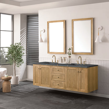 James Martin - Laurent 72" Double Vanity, Light Natural Oak w/ 3 CM Parisien Bleu Top - 545-V72-LNO-3PBL view 6