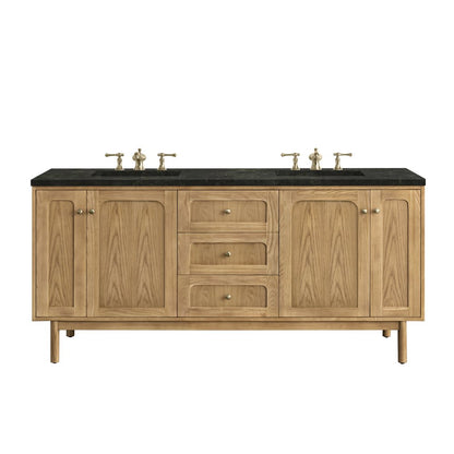James Martin - Laurent 72" Double Vanity, Light Natural Oak, w/ 3 CM Phantome Eclos Top - 545-V72-LNO-3PHT view 1
